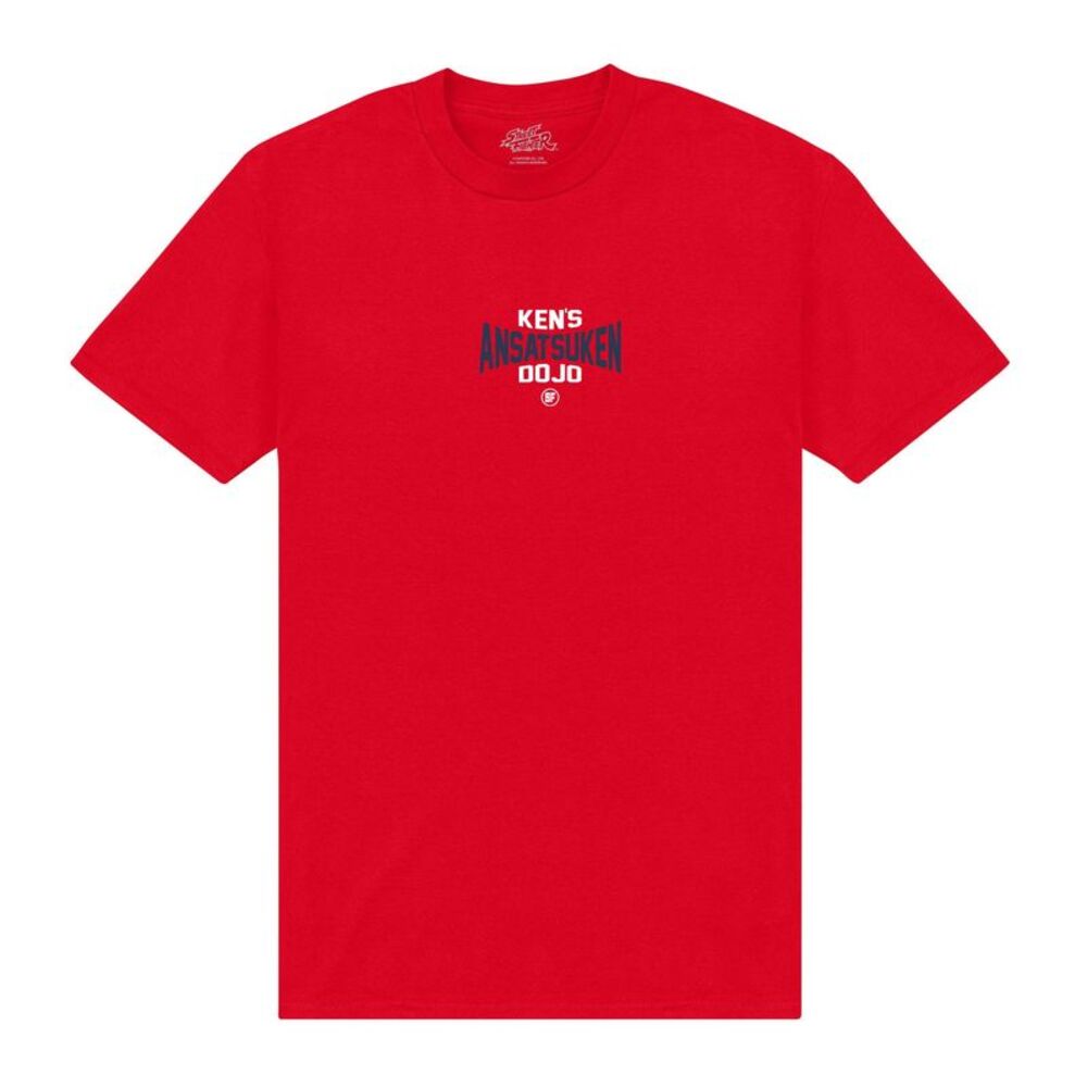 Street Fighter Unisex Adult Ken�'s Dojo T-Shirt / Red